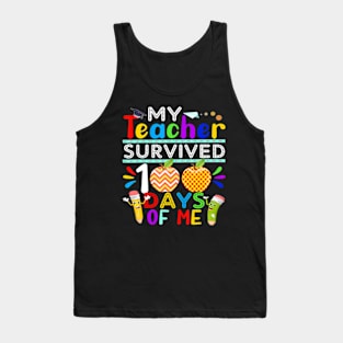 My Teacher Survived 100 Days of Me Happy 100th Day Of School Tank Top